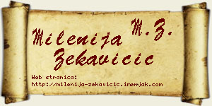 Milenija Zekavičić vizit kartica